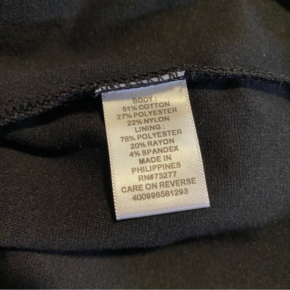 Elle pull on black/white lace skirt fully lined, midi, no zip,SZ 8 GUC formal - Picture 4 of 6